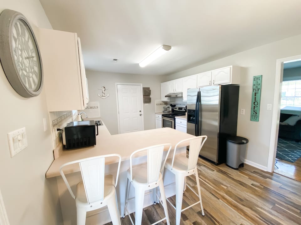 Island seating in kitchen