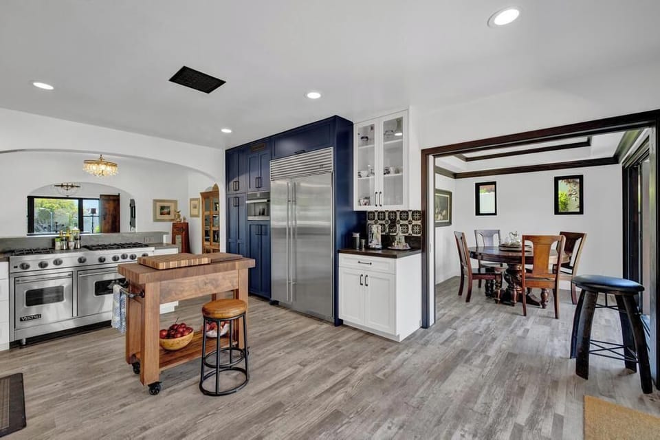 Custom stainless steal sub zero fridge. 