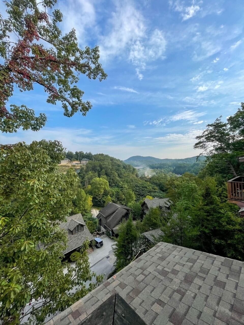 View from upper level balcony