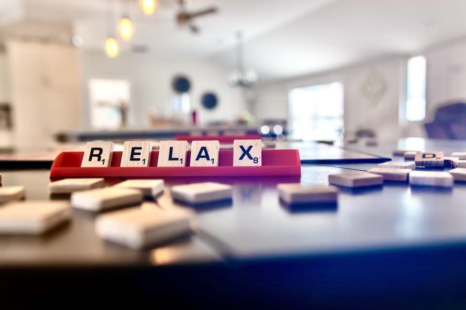 The house is stocked with family fun board games. 
