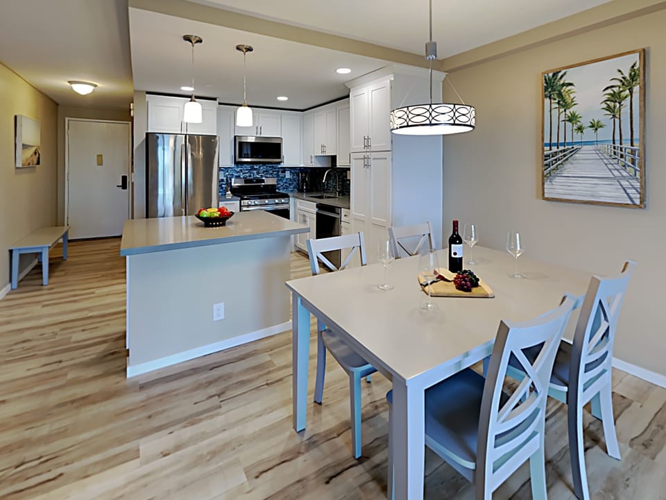 Dining Area - New hardwood flooring creates an updated feel