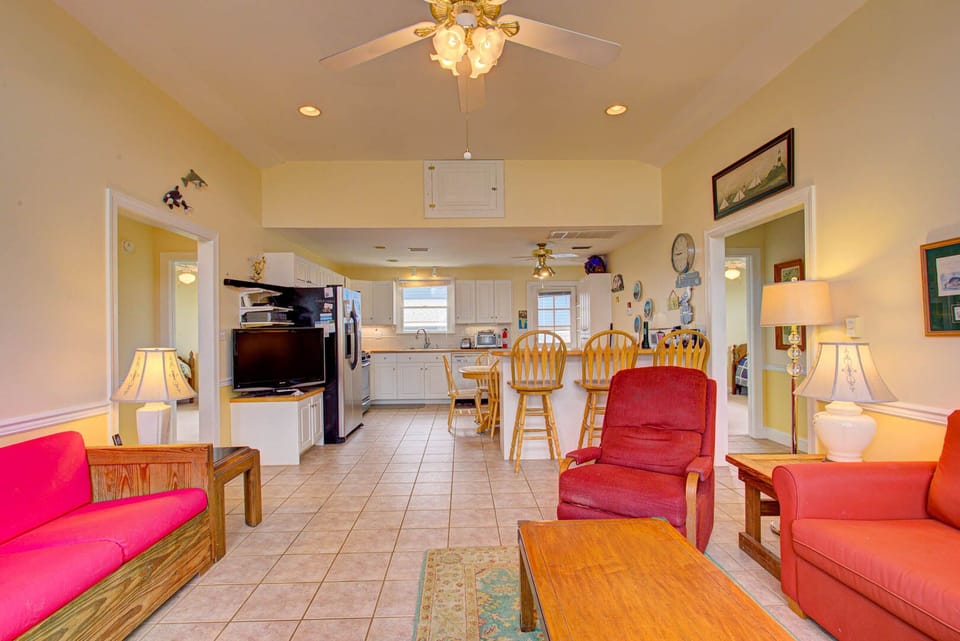 Open-concept design makes gathering easy and inviting.