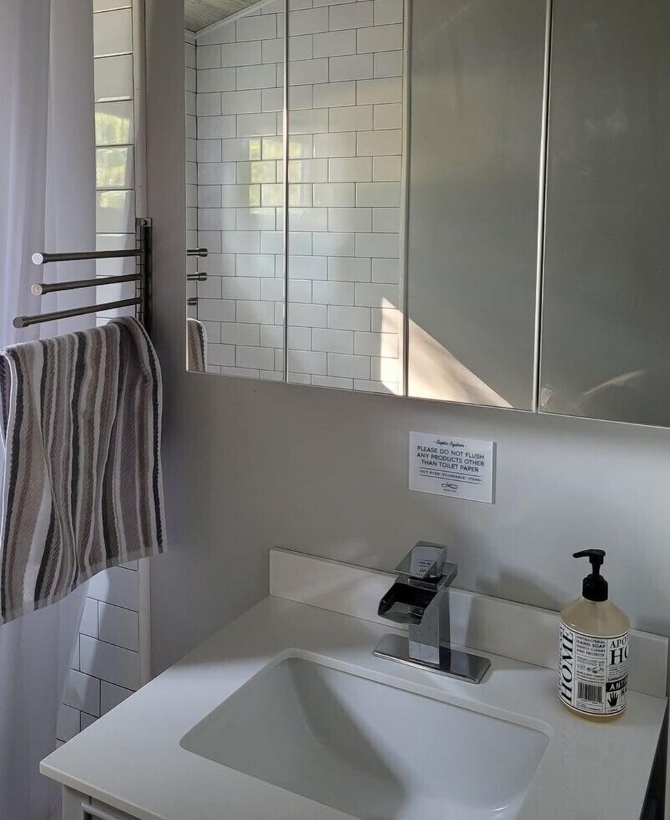 Fully remodeled bathroom with soaker tub and endless hot water with a tankless hot water heater
