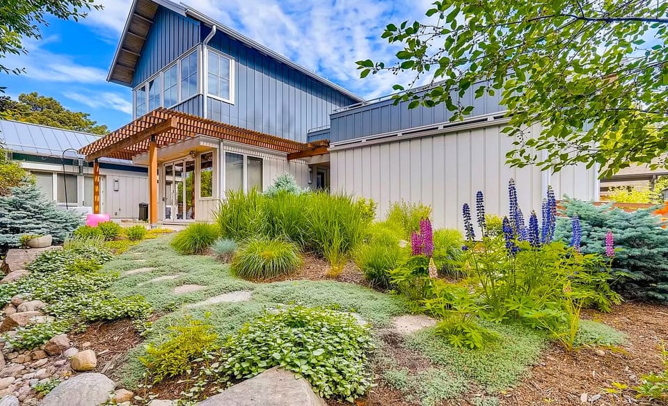 Xeriscape garden just below the Airbnb private deck