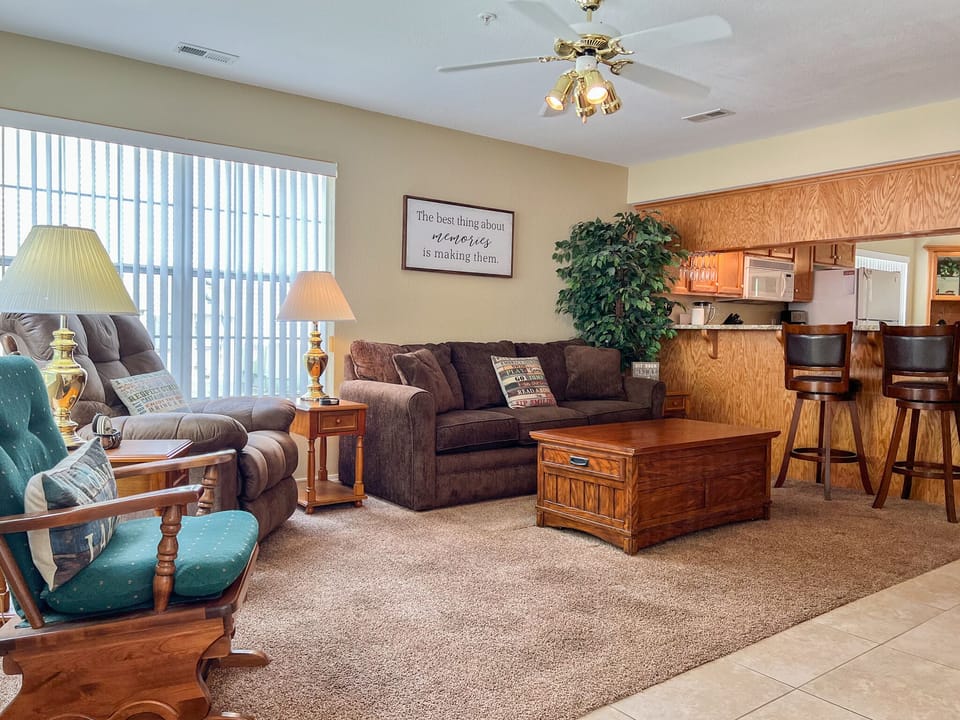Living area and bar