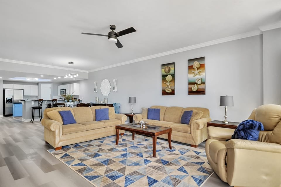 Living room - couch is a queen sleeper sofa