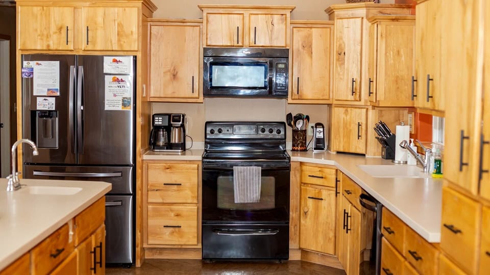 The kitchen has all the amenities you need to prepare a gourmet meal or a simple snack.