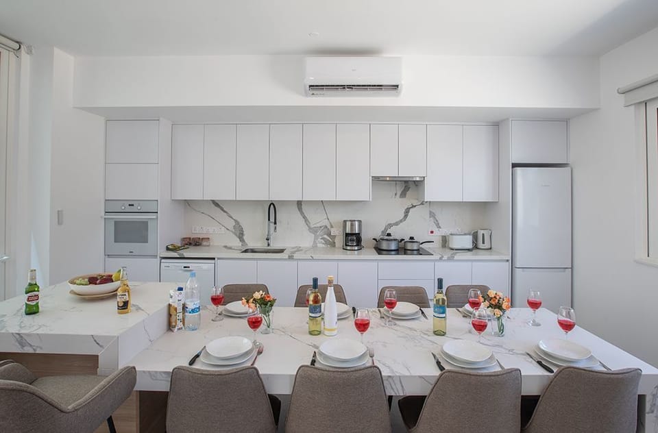 Modern kitchen fully equipped with all appliances