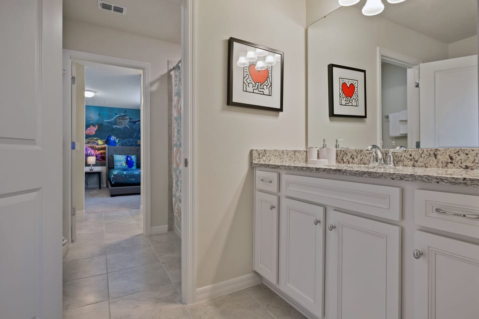 Beautiful Jack-and-Jill bathroom