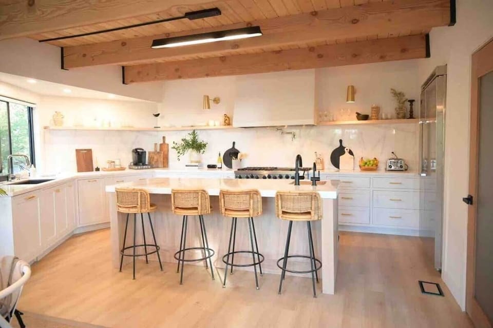 Open-concept living/kitchen. Spend time together while cooking!