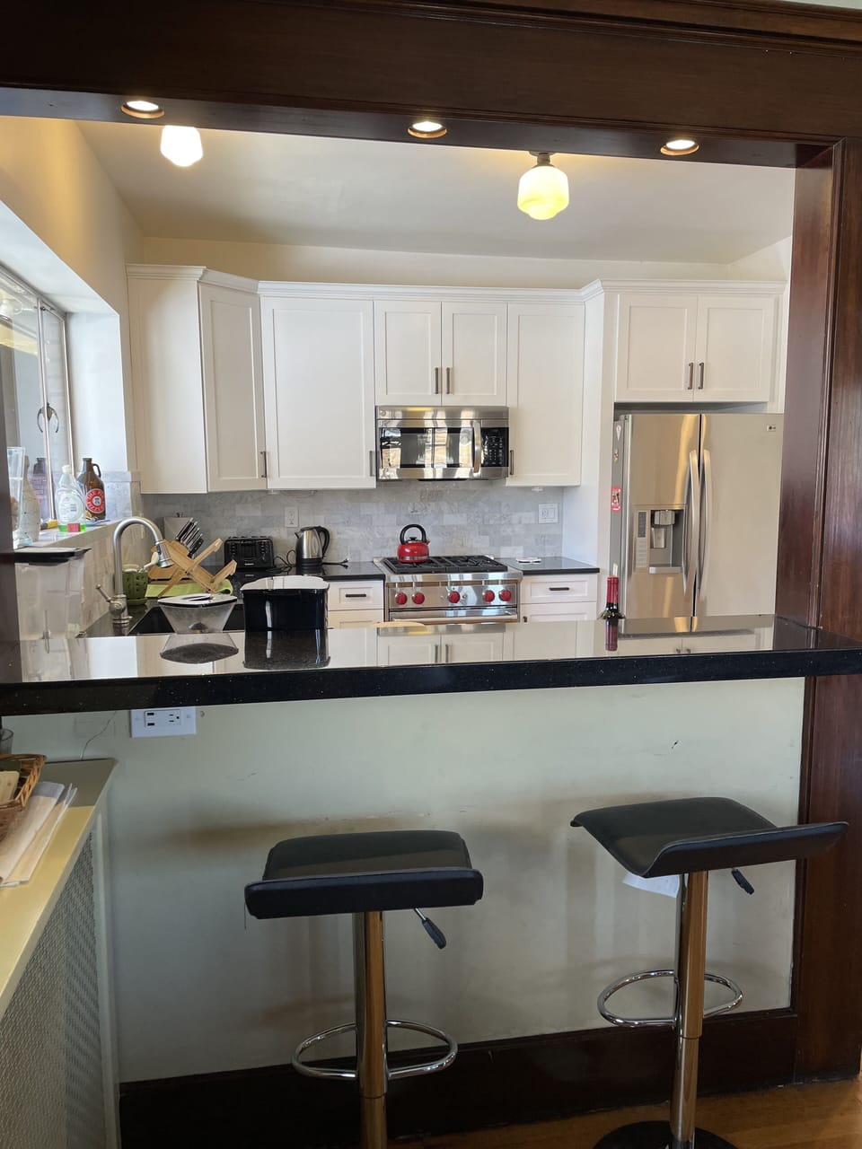 Enjoy a glass of wine and mingle with the cooks!