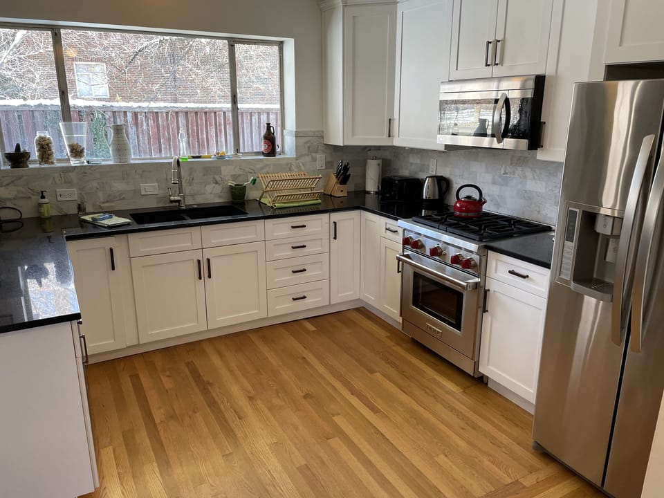 Fully stocked kitchen with WOLF Gas Range, Dishwasher, etc.