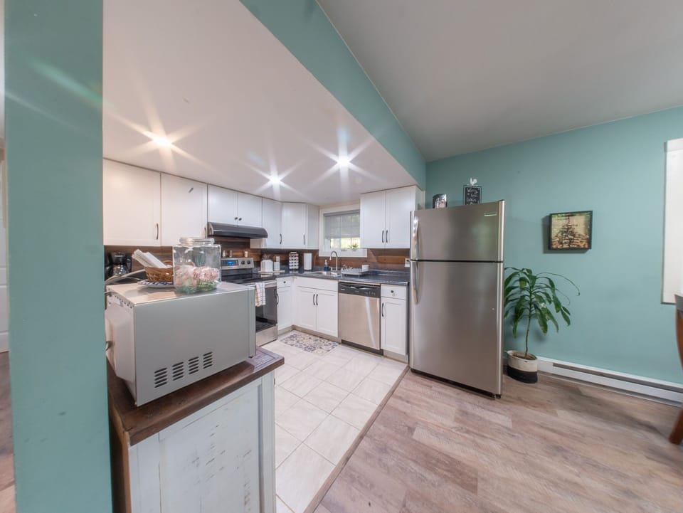 The modern kitchen has all the appliances you need