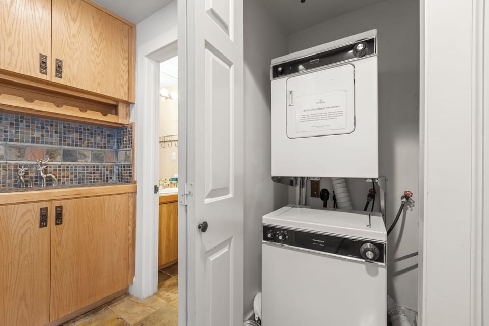 The private washer and dryer.