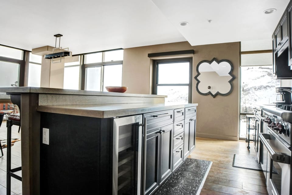 Private ski-in/ski-out condo at Lowell Condominiums in the base area of Park City Mountain Resort.