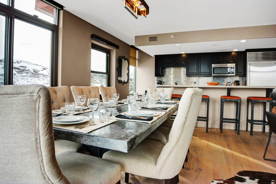 Private ski-in/ski-out condo at Lowell Condominiums in the base area of Park City Mountain Resort.