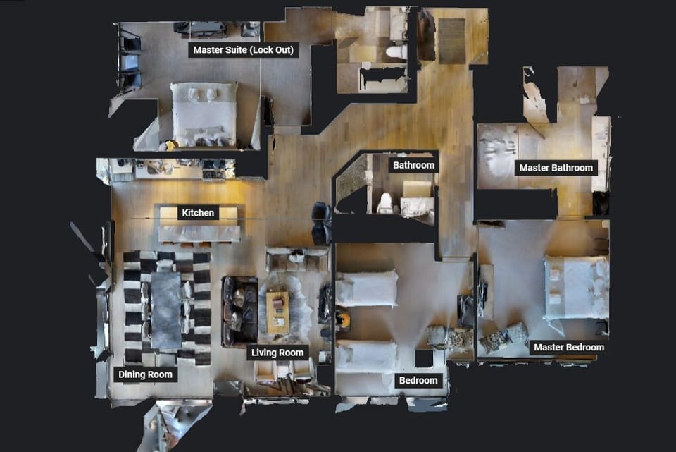 Vacation rental floor plan for private condo at the base of Park City Mountain Resort.