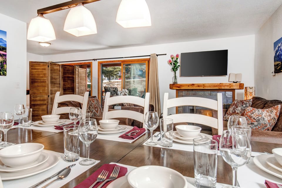 Snow Flower 6 has a dining room table with seating for 8.