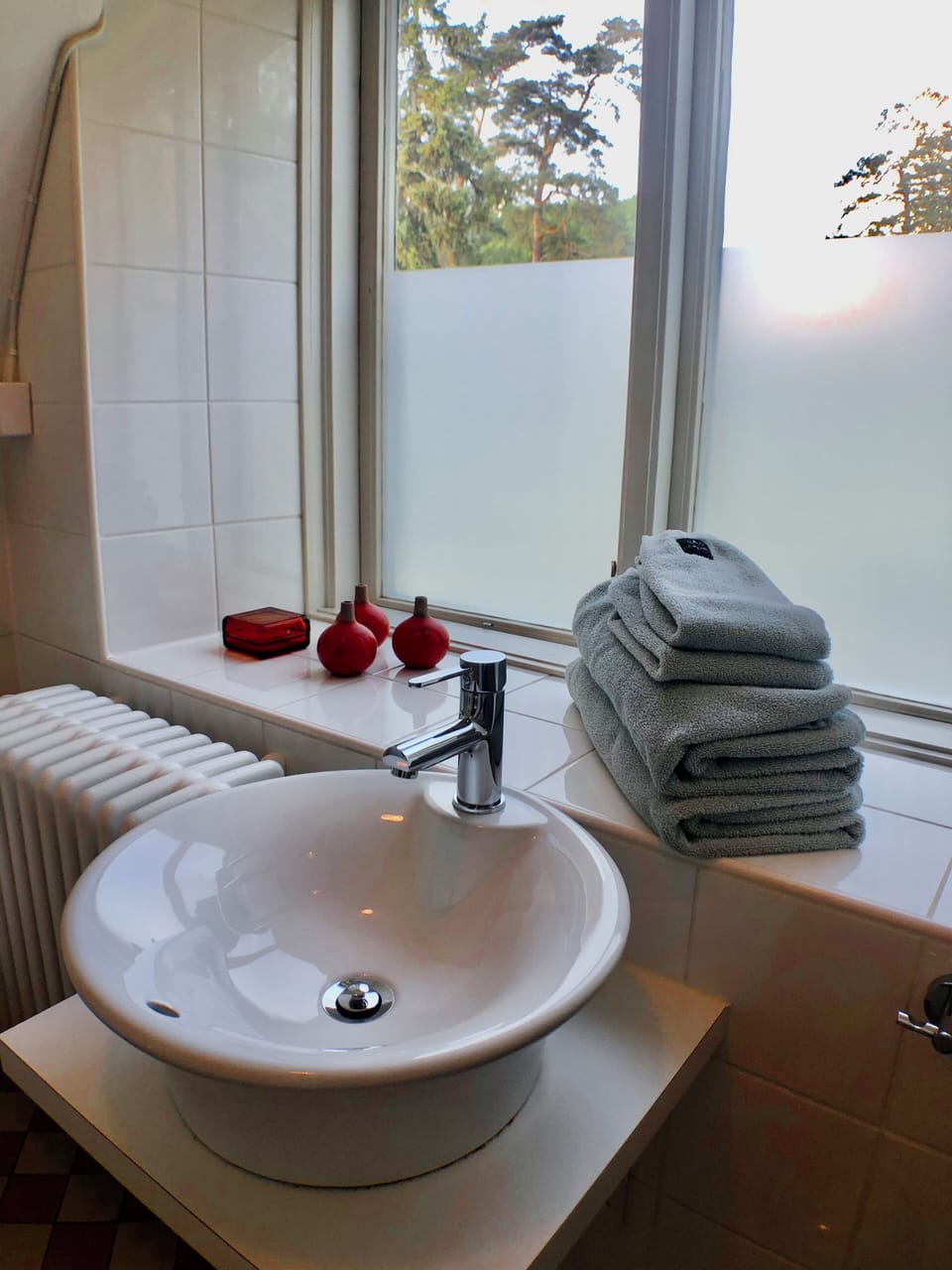 Eco-friendly toiletries, hair dryer, bathrobes, towels
