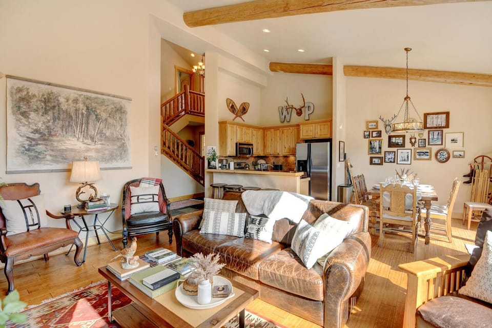 Custom Wood Beams In Living Room