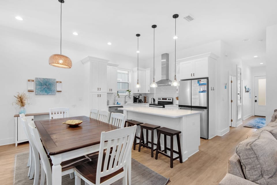 Dining and kitchen