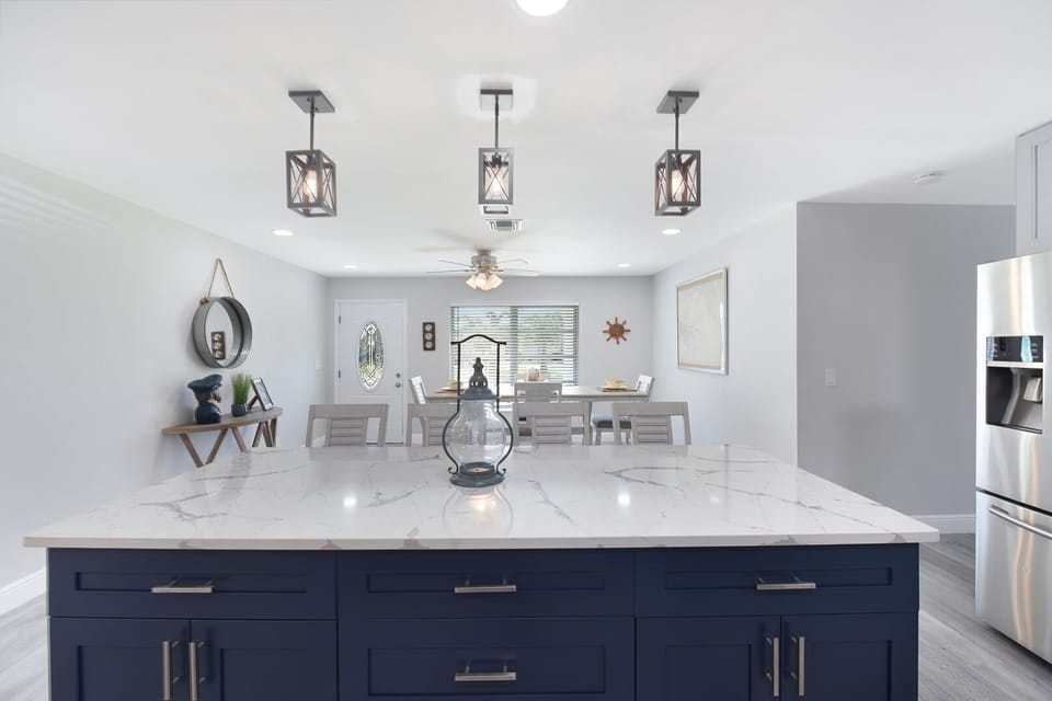 Kitchen is immaculately clean and fully equipped