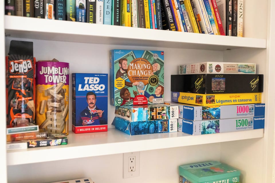 Enjoy lots of games and books