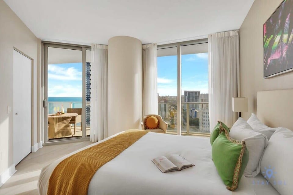 Primary bedroom, rest easy in plush, hotel-style bedding