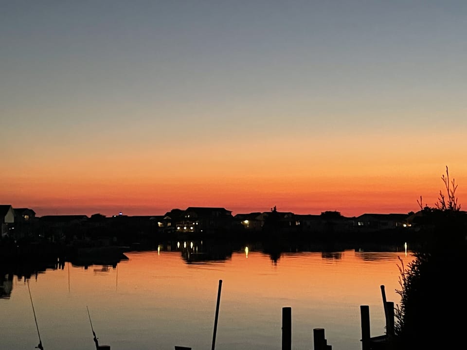 sunsets off back deck