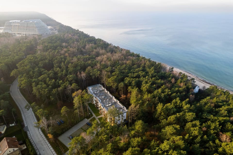 The apartment is located right on the seafront.