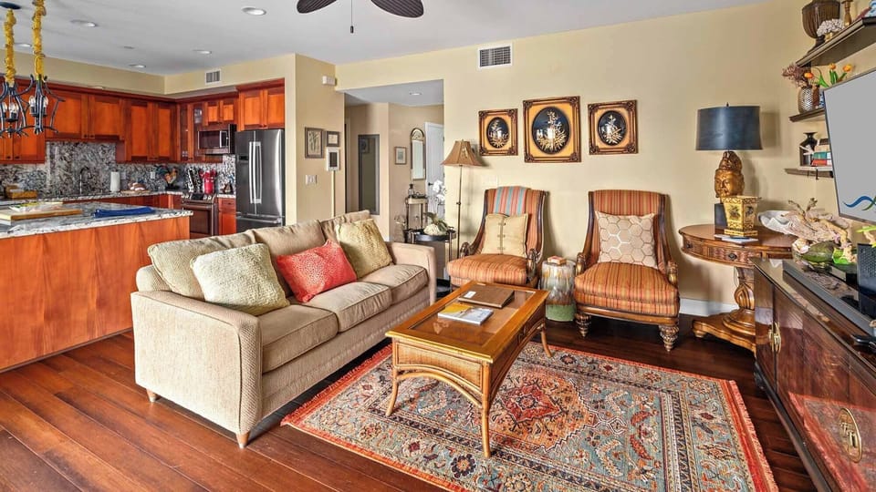 Pili Mai Resort at Poipu #14M - Living Great Room - Parrish Kauai