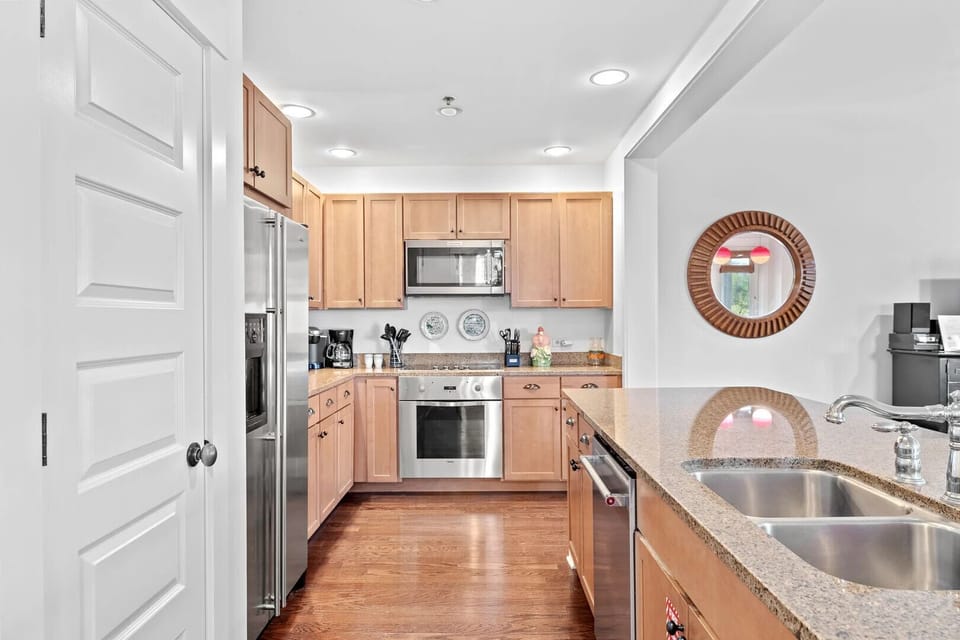Fully stocked kitchen for all your culinary needs.