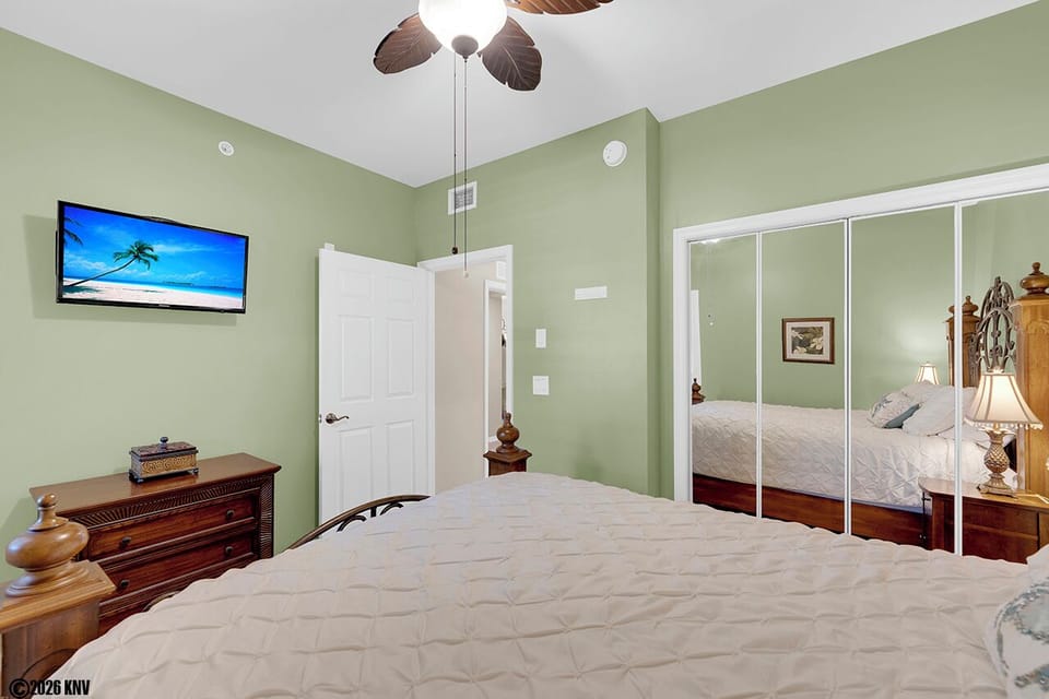 Guest Bedroom has its own TV and full closet