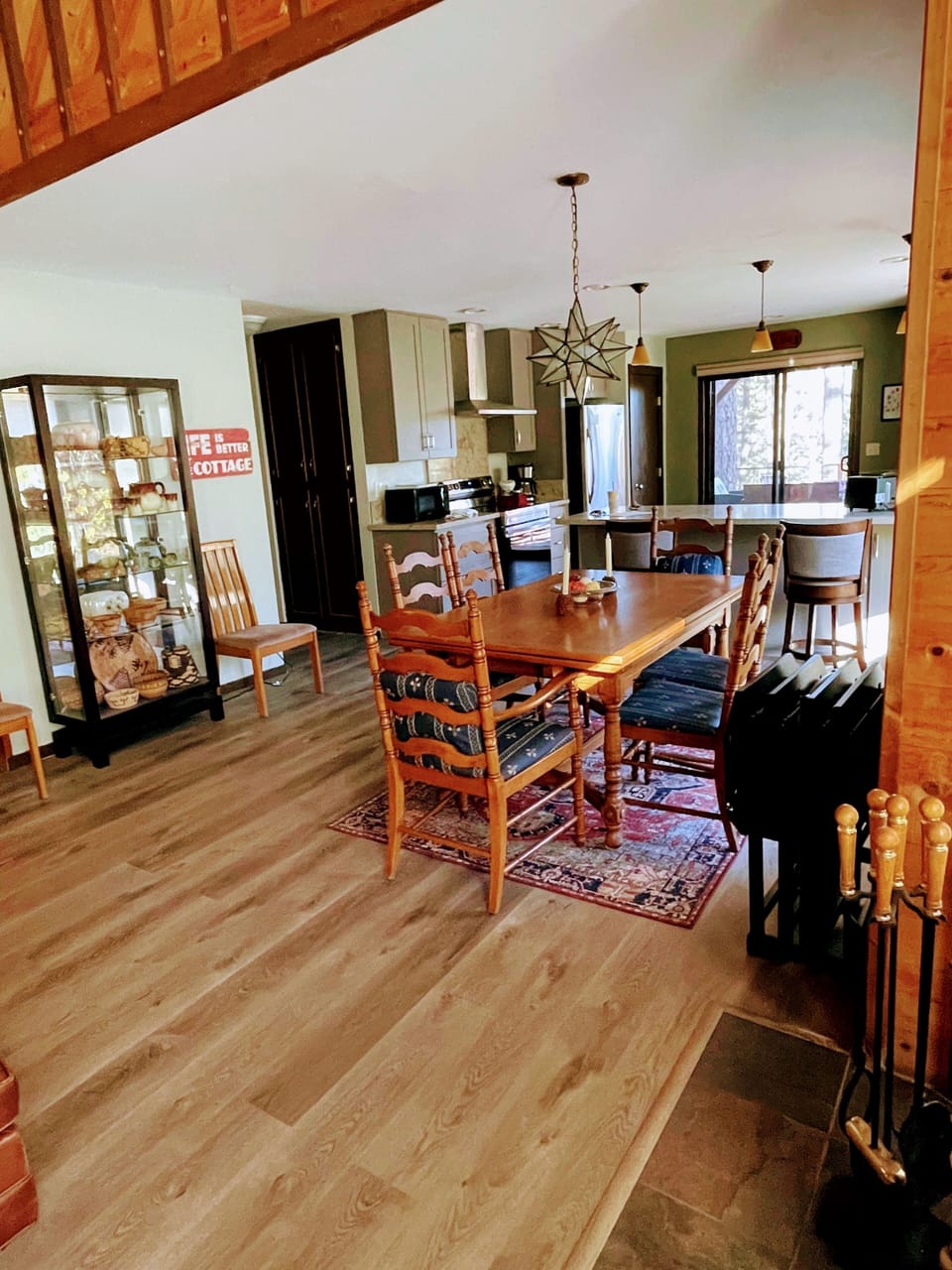 Dining room comfortably sits 6.