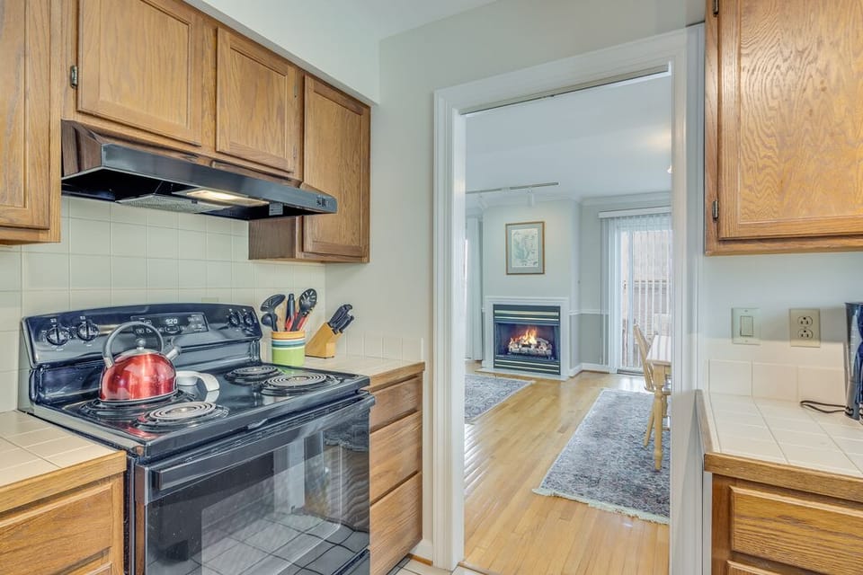 Kitchen is well-stocked with all you need.