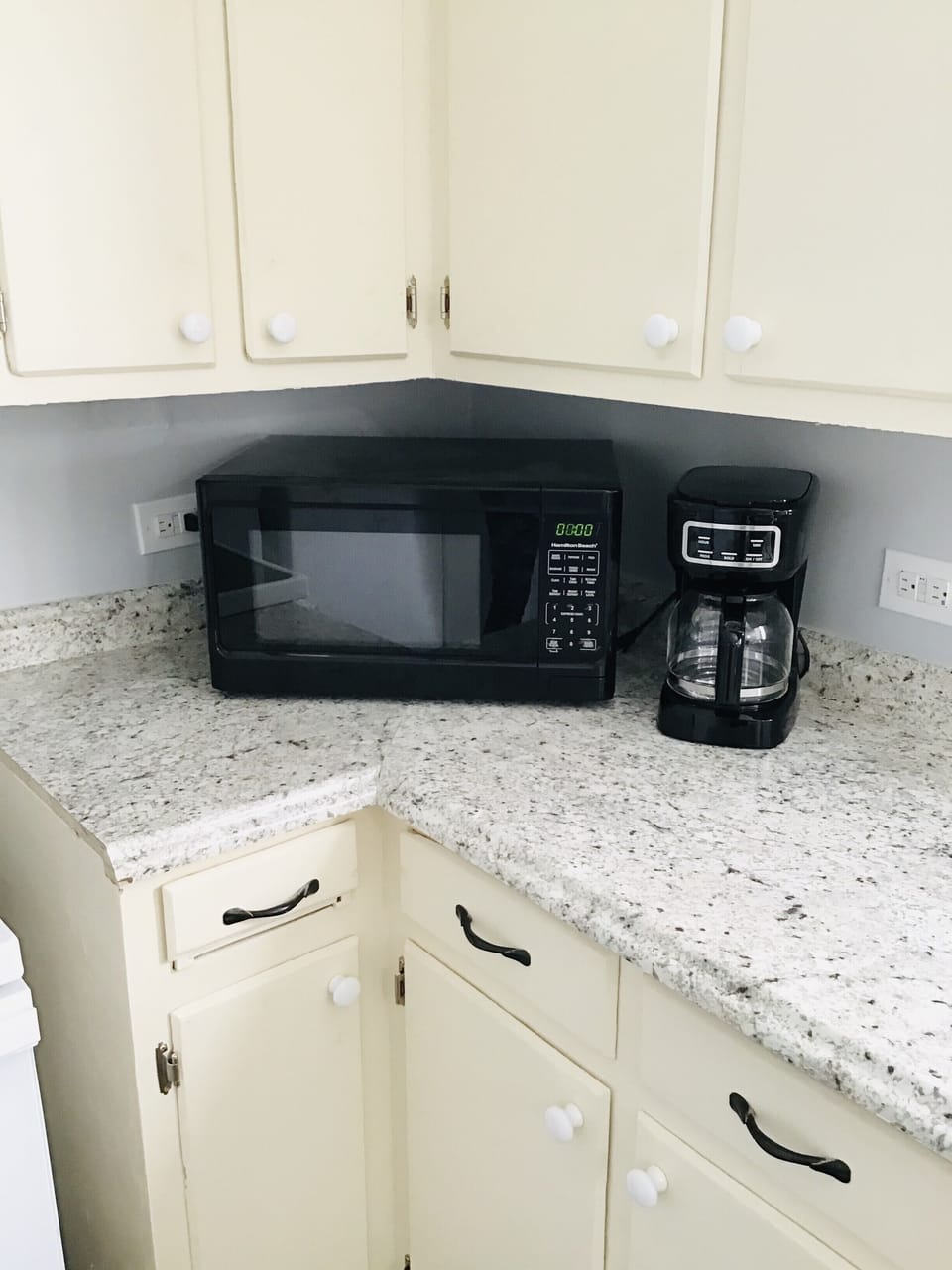 Microwave and Coffee Bar