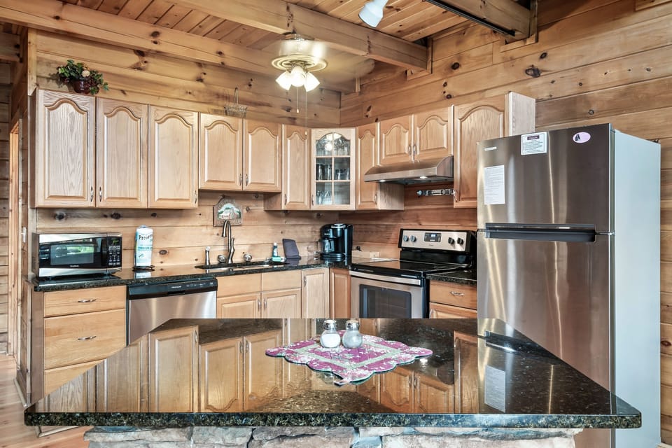 Fully stocked kitchen