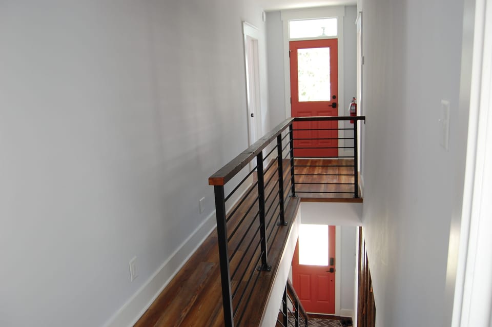 door to upstairs porch