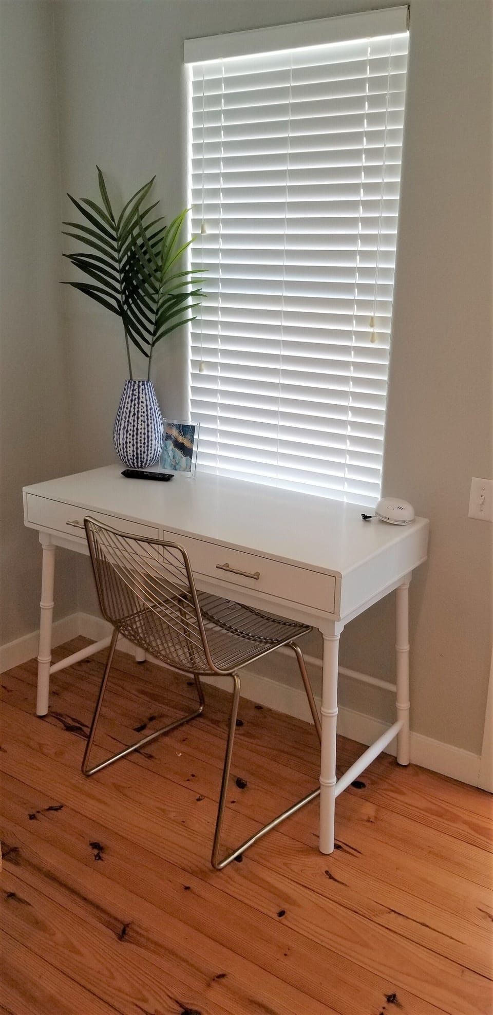 Desk and chair in master bedroom