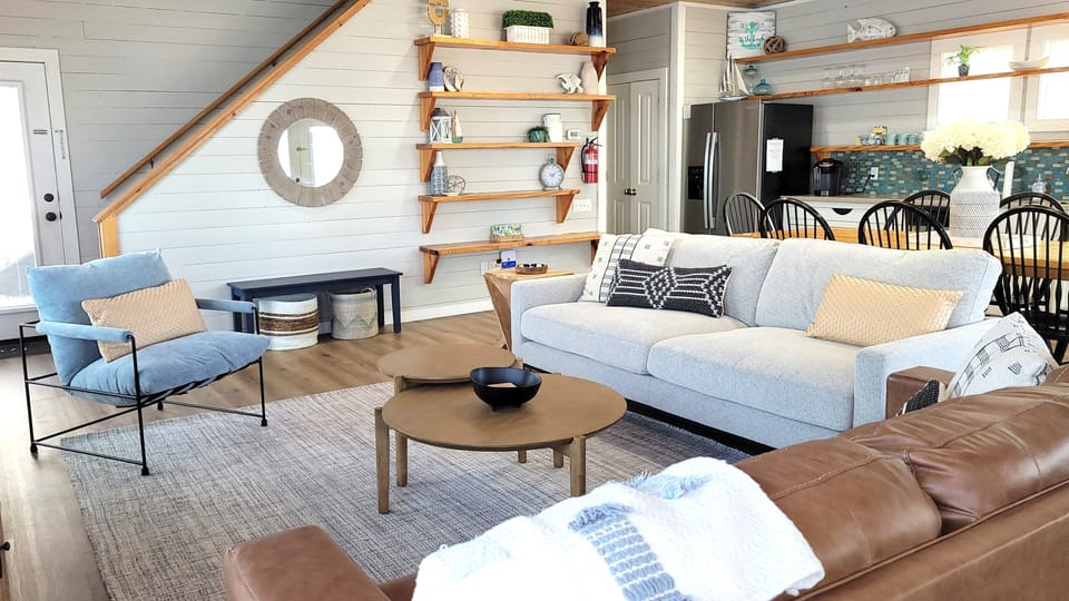 The open concept main floor has plenty of room for family and friends to gather