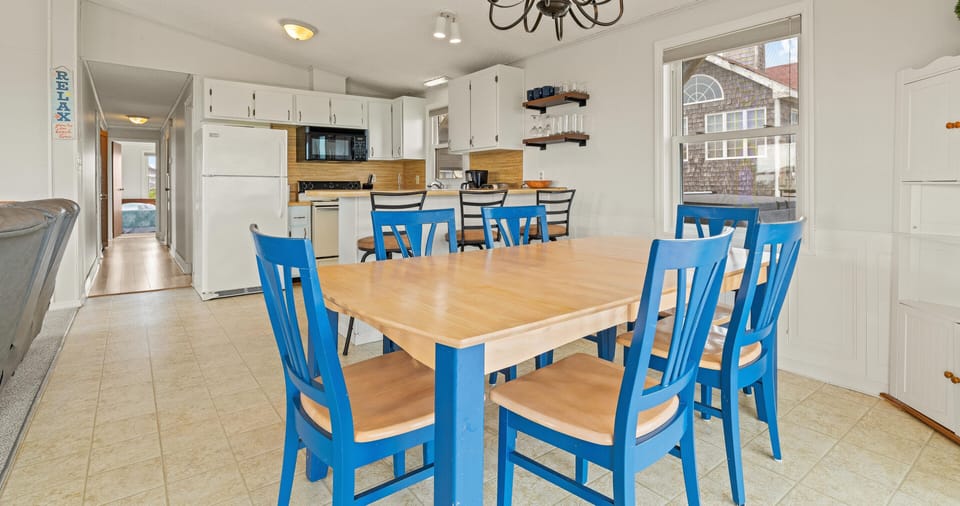 Dining area with room to seat 6 plus 3 spaces at the island