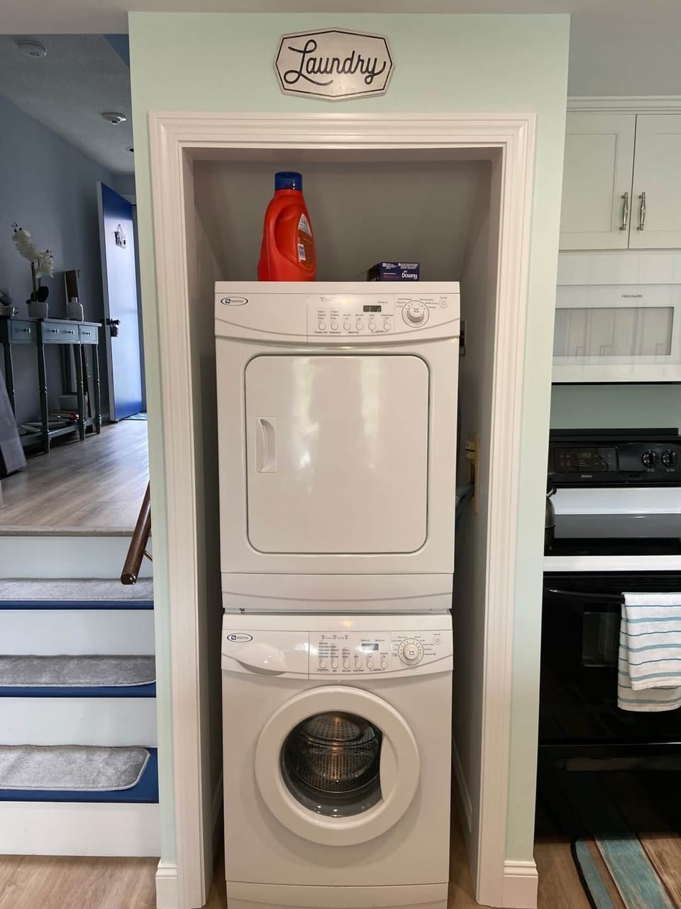 Laundry in kitchen area