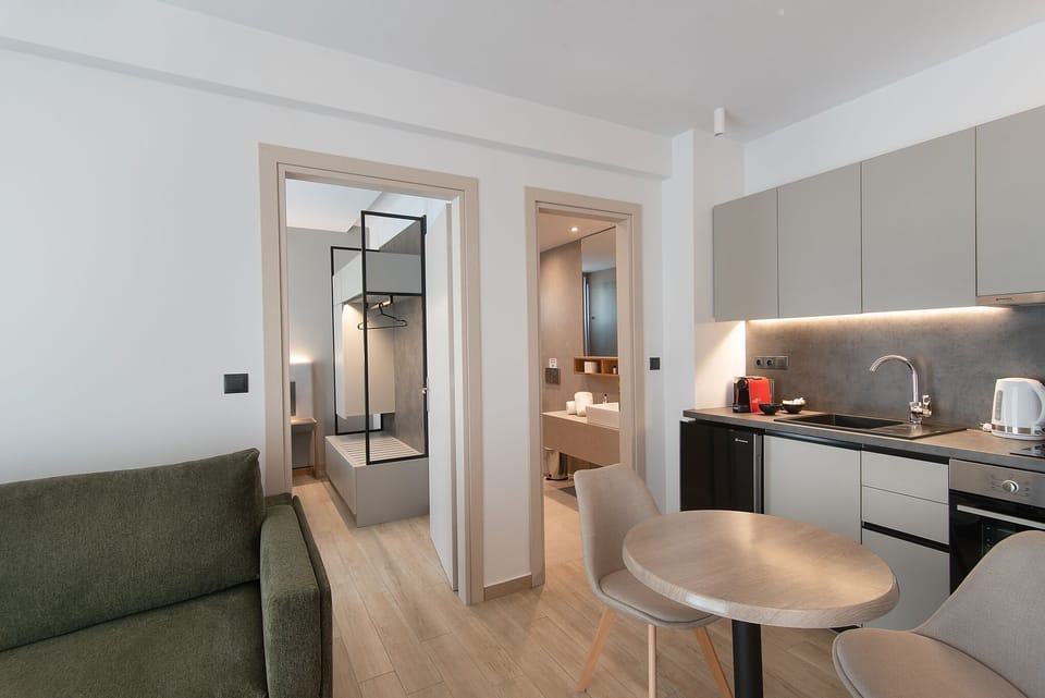 Family Apartment | Living area | 55-inch Smart TV with digital channels, TV