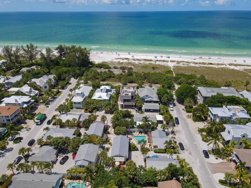 Aerial of the beautiful beach