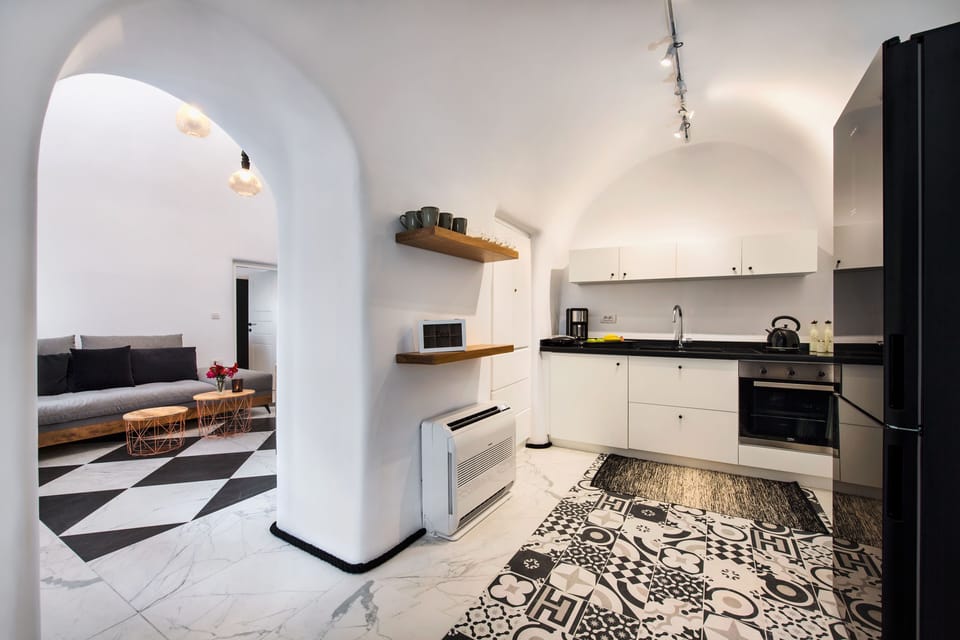 Villa | Private kitchen | Fridge, microwave, oven, stovetop
