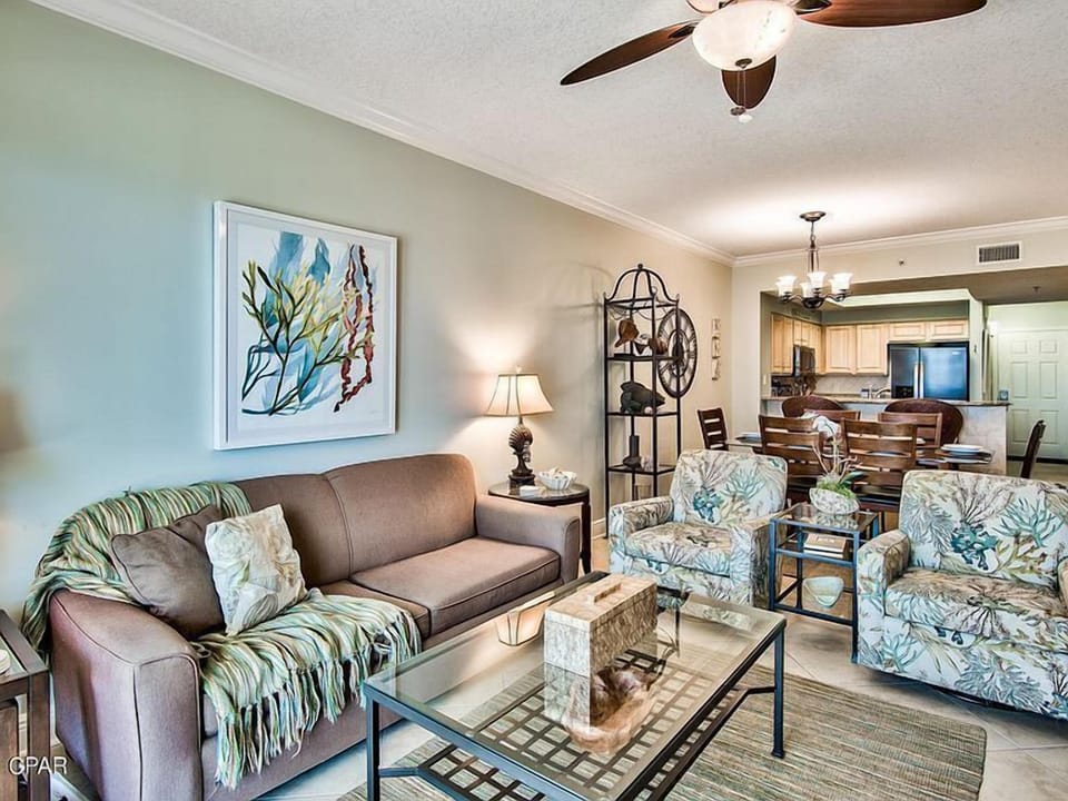 Open concept from kitchen, to dining room, and living room. 