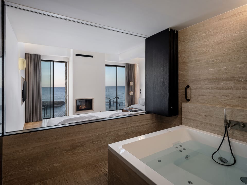 Presidential Suite, Balcony, Sea View | Egyptian cotton sheets, premium bedding, down comforters, pillowtop beds