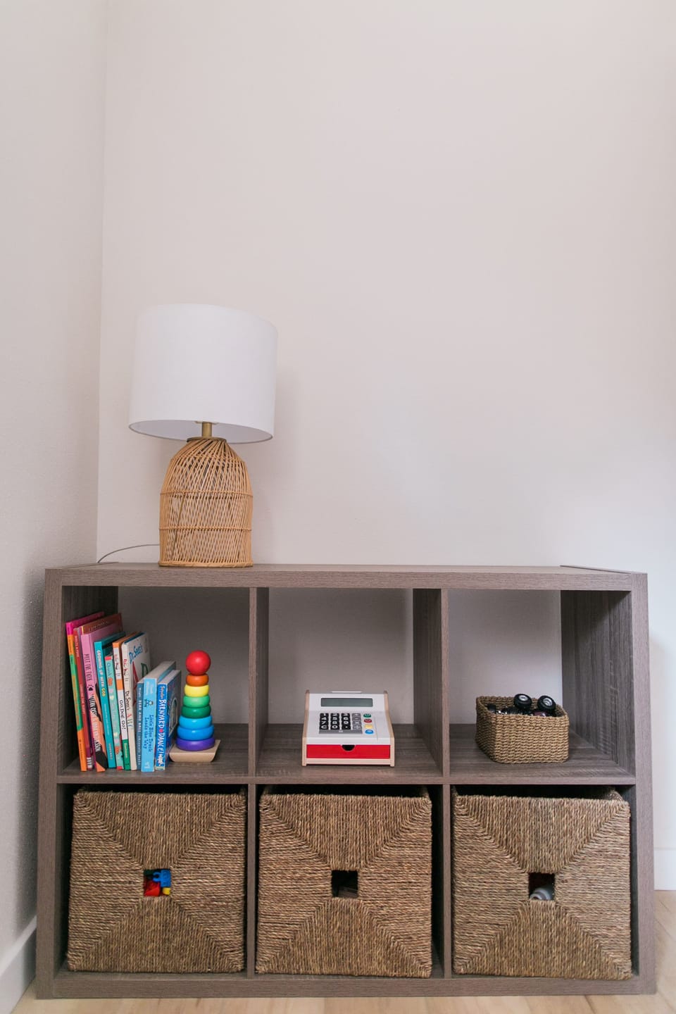 Kids play nook with toys and books provided for littles.