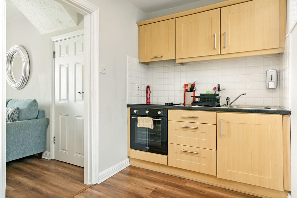 Seamlessly serve from oven to table in our eat-in kitchen.