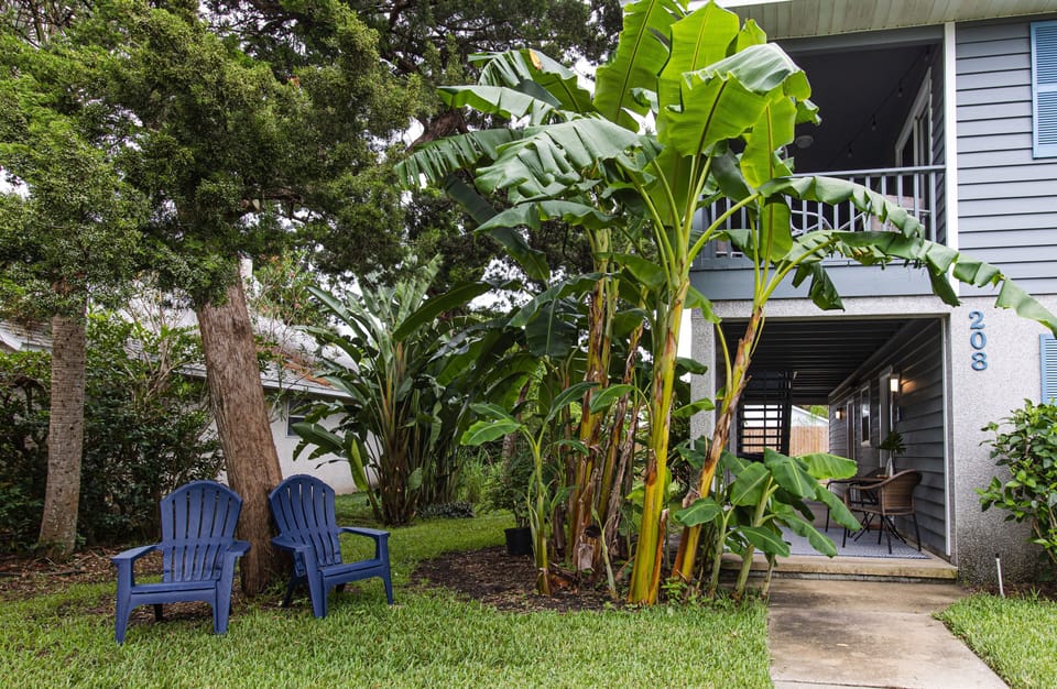 Chairs in side yard for your comfort